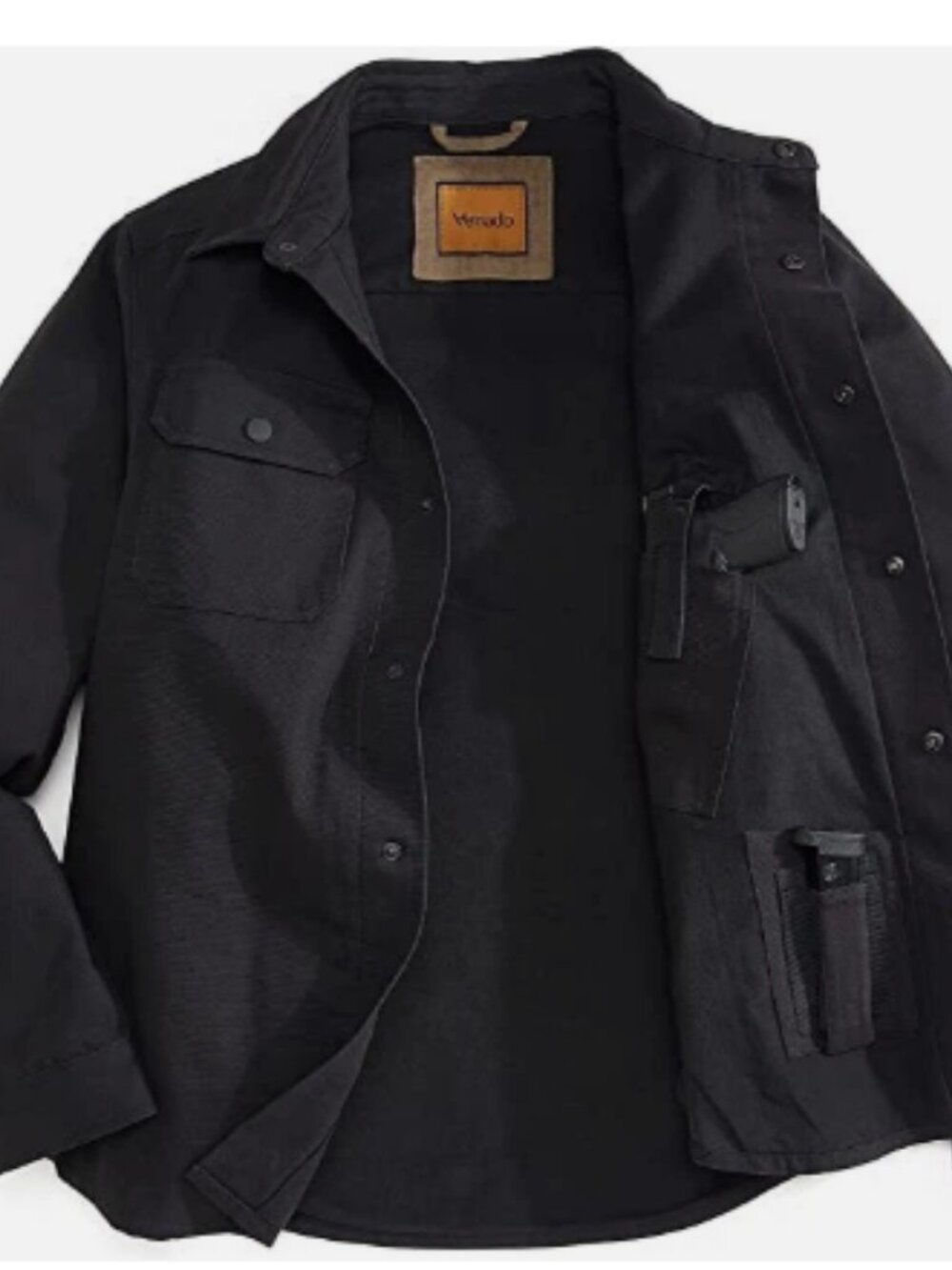 Men's Concealed Carry Flannel Lined Canvas Shirt Jacket + LS Henley | 3XL - Picture 12 of 12